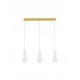 Triac Dimmable Gold Metal & Opal Glass LED 25 Watt 230 Volt 2265Lm 3000K IP20 L: 70 W: 10 H: 150 cm Adjustable Height 