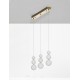 Triac Dimmable Gold Metal & Opal Glass LED 25 Watt 230 Volt 2265Lm 3000K IP20 L: 70 W: 10 H: 150 cm Adjustable Height 