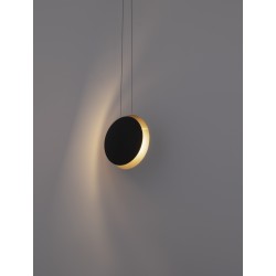Sandy Black & Gold Aluminium LED 7 Watt 230 Volt 99Lm 3000K IP20 D: 20 H: 120 cm Adjustable Height Rotatable 