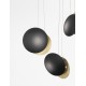 Sandy Black & Gold Aluminium LED 18 Watt 230 Volt 357Lm 3000K IP20 D: 48 H: 120 cm Adjustable Height Rotatable 