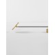 Black & Gold Metal & Acrylic LED 19 Watt 230 Volt 2494Lm 3000K IP20 L: 100 W: 10 H: 120 cm Rotatable 
