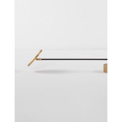 Black & Gold Metal & Acrylic LED 19 Watt 230 Volt 2494Lm 3000K IP20 L: 100 W: 10 H: 120 cm Rotatable 