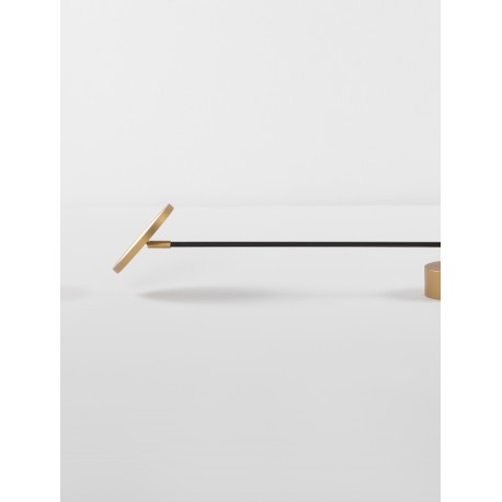 Black & Gold Metal & Acrylic LED 19 Watt 230 Volt 2494Lm 3000K IP20 L: 100 W: 10 H: 120 cm Rotatable 