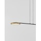 Triac Dimmable Black & Gold Metal & Acrylic LED 19 Watt 230 Volt 2494Lm 3000K IP20 L: 100 W: 26 H: 120 cm Adjustable Height Rota
