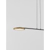 Triac Dimmable Black & Gold Metal & Acrylic LED 19 Watt 230 Volt 2494Lm 3000K IP20 L: 100 W: 26 H: 120 cm Adjustable Height Rota