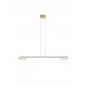 Triac Dimmable Black & Gold Metal & Acrylic LED 19 Watt 230 Volt 2494Lm 3000K IP20 L: 100 W: 26 H: 120 cm Adjustable Height Rota