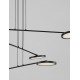 Triac Dimmable Black Metal & Acrylic LED 51 Watt 230 Volt 6376Lm 3000K IP20 D: 100 W: 88.5 H: 150 cm Adjustable Height Rotata