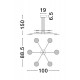 Triac Dimmable Black Metal & Acrylic LED 51 Watt 230 Volt 6376Lm 3000K IP20 D: 100 W: 88.5 H: 150 cm Adjustable Height Rotata