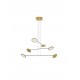 Triac Dimmable Black & Gold Metal & Acrylic LED 51 Watt 230 Volt 6376Lm 3000K IP20 D: 100 W: 88.5 H: 150 cm Adjustable Height