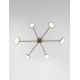 Triac Dimmable Black & Gold Metal & Acrylic LED 51 Watt 230 Volt 6376Lm 3000K IP20 D: 100 W: 88.5 H: 150 cm Adjustable Height