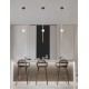 Black & Gold Aluminium Opal Glass LED 19 Watt 230 Volt 1131Lm 3000K IP20 D: 12 H: 120 cm Adjustable Height 