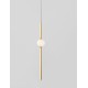 Black & Gold Aluminium Opal Glass LED 19 Watt 230 Volt 1131Lm 3000K IP20 D: 12 H: 120 cm Adjustable Height 