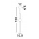 Black & Gold Aluminium Opal Glass LED 19 Watt 230 Volt 1131Lm 3000K IP20 D: 12 H: 120 cm Adjustable Height 