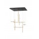 Triac Dimmable Black & Gold Aluminium Opal Glass LED 106 Watt 230 Volt 9926Lm 3000K IP20 L: 106 W: 80 H: 150 cm Adjustable He