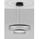 Triac Dimmable Sandy Black Aluminium & Clear Glass LED 72 Watt 230 Volt 4528Lm 3000K IP20 D: 70 H: 180 cm Adjustable Height 