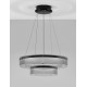 Triac Dimmable Sandy Black Aluminium & Clear Glass LED 72 Watt 230 Volt 4528Lm 3000K IP20 D: 70 H: 180 cm Adjustable Height 