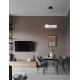 Triac Dimmable Sandy Black Aluminium & Clear Glass LED 37 Watt 230 Volt 2646Lm 3000K IP20 D: 55 H: 180 cm Adjustable Height 