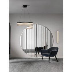 Triac Dimmable Sandy Black Aluminium & Clear Glass LED 50 Watt 230 Volt 3143Lm 3000K IP20 D: 70 H: 180 cm Adjustable Height 