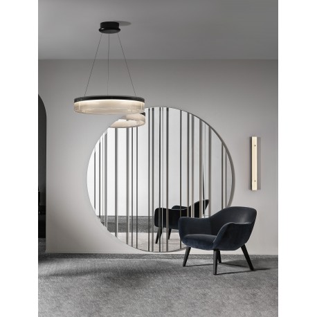 Triac Dimmable Sandy Black Aluminium & Clear Glass LED 50 Watt 230 Volt 3143Lm 3000K IP20 D: 70 H: 180 cm Adjustable Height 
