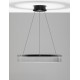 Triac Dimmable Sandy Black Aluminium & Clear Glass LED 50 Watt 230 Volt 3143Lm 3000K IP20 D: 70 H: 180 cm Adjustable Height 