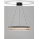 Triac Dimmable Sandy Black Aluminium & Clear Glass LED 50 Watt 230 Volt 3143Lm 3000K IP20 D: 70 H: 180 cm Adjustable Height 