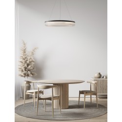 Triac Dimmable Sandy Black Aluminium & Clear Glass LED 55 Watt 230 Volt 3517Lm 3000K IP20 D: 85 H: 180 cm Adjustable Height 