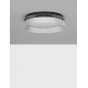 Triac Dimmable Sandy Black Aluminium & Clear Glass LED 48 Watt 230 Volt 4010Lm 3000K IP20 D: 55 H: 15 cm 