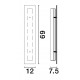 Silver Aluminium & Clear Glass LED 15 Watt 230 Volt 1187Lm 3000K IP20 L: 12 W: 7.5 H: 69 cm 