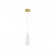 Gold Metal & Opal Glass LED 11 Watt 230 Volt 963Lm 3000K IP20 D: 10 H: 150 cm Adjustable Height 