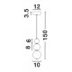 Gold Metal & Opal Glass LED 11 Watt 230 Volt 963Lm 3000K IP20 D: 10 H: 150 cm Adjustable Height 