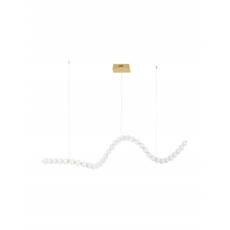 Triac Dimmable Gold Metal & Opal Glass LED 98 Watt 230 Volt 5563Lm 3000K IP20 Included Remote Control L: 167 W: 42 H: 200 cm Adj