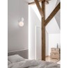 White Gypsum Opal Glass & White Aluminium LED G9 1x5 Watt IP20 220-240 Volt Bulb Excluded D: 10 H1: 19.5 H2: 120 cm Adjustabl