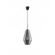 Chrome Glass Black Metal Black Fabric Wire LED E27 1x12 Watt 230 Volt IP20 Bulb Excluded D: 17 H1: 28.5 H2: 120 cm Adjustable 