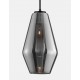 Chrome Glass Black Metal Black Fabric Wire LED E27 1x12 Watt 230 Volt IP20 Bulb Excluded D: 17 H1: 28.5 H2: 120 cm Adjustable 