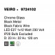 Chrome Glass Black Metal Black Fabric Wire LED E27 1x12 Watt 230 Volt IP20 Bulb Excluded D: 23 H1: 22 H2: 120 cm Adjustable he