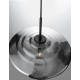 Chrome Glass Black Metal Black Fabric Wire LED E27 1x12 Watt 230 Volt IP20 Bulb Excluded D: 30 H1: 22 H2: 120 cm Adjustable he