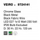 Chrome Glass Black Metal Black Fabric Wire LED E27 1x12 Watt 230 Volt IP20 Bulb Excluded D: 30 H1: 22 H2: 120 cm Adjustable he