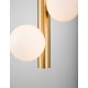 Opal Glass Antique Brass Metal Gold Fabric Wire LED G9 3x5 Watt 230 Volt IP20 Bulb Excluded D: 31.5 H1: 45 H2: 150 cm Adjustable