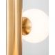 Opal Glass Antique Brass Metal Gold Fabric Wire LED G9 3x5 Watt 230 Volt IP20 Bulb Excluded D: 31.5 H1: 45 H2: 150 cm Adjustable