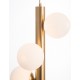 Opal Glass Antique Brass Metal Gold Fabric Wire LED G9 5x5 Watt 230 Volt IP20 Bulb Excluded D: 31.5 H1: 72 H2: 150 cm Adjustable