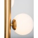 Opal Glass Antique Brass Metal Gold Fabric Wire LED G9 5x5 Watt 230 Volt IP20 Bulb Excluded D: 31.5 H1: 72 H2: 150 cm Adjustable