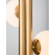 Opal Glass Antique Brass Metal Gold Fabric Wire LED G9 5x5 Watt 230 Volt IP20 Bulb Excluded D: 31.5 H1: 72 H2: 150 cm Adjustable