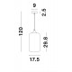 Chrome Glass Black Metal Black Fabric Wire LED E27 1x12 Watt 230 Volt IP20 Bulb Excluded D: 17.5 H1: 29.8 H2: 120 cm Adjustabl