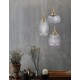 Satin Gold Metal Clear Glass LED E14 3x5 Watt 230 Volt IP20 Bulb Excluded D: 49 H: 120 cm Adjustable height 