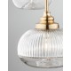 Satin Gold Metal Clear Glass LED E14 3x5 Watt 230 Volt IP20 Bulb Excluded D: 49 H: 120 cm Adjustable height 