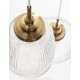 Satin Gold Metal Clear Glass LED E14 3x5 Watt 230 Volt IP20 Bulb Excluded D: 49 H: 120 cm Adjustable height 
