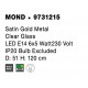Satin Gold Metal Clear Glass LED E14 6x5 Watt 230 Volt IP20 Bulb Excluded D: 51 H: 120 cm Adjustable Height 
