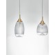 Satin Gold Metal Clear Glass LED E14 3x5 Watt 230 Volt IP20 Bulb Excluded L: 76.5 W: 18 H: 120 cm Adjustable Height 