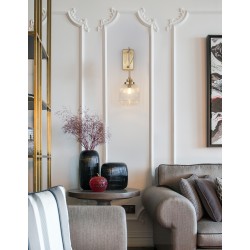 Satin Gold Metal Clear Glass LED E14 1x5 Watt 230 Volt IP20 Bulb Excluded L: 18 W: 27.5 H: 40 cm 