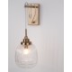 Satin Gold Metal Clear Glass LED E14 1x5 Watt 230 Volt IP20 Bulb Excluded L: 18 W: 27.5 H: 40 cm 